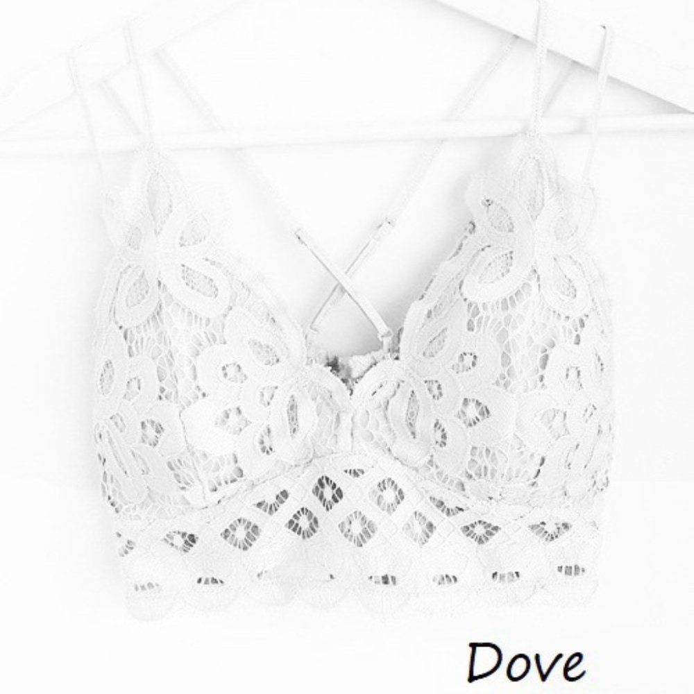 Crochet lace bralette